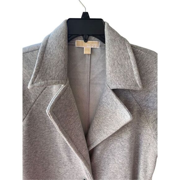 MICHAEL KORS Womens Gray Fleece Lined Short Sleeve Jacket Size Large - Picture 3 of 8